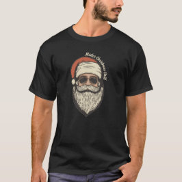 Leuke Retro Vintage Zonnebril Kerstman Kerst Manne T-shirt