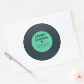 Leuke Retro Vinyl LP Record Tekst Sjabloon Sticker (Envelop)