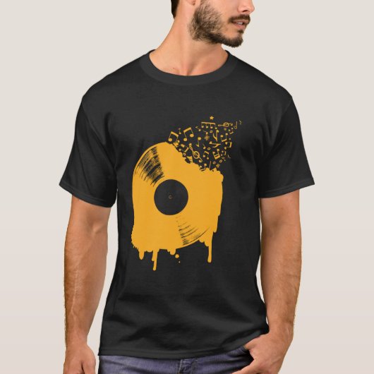 Leuke Retro Vinyl Record  LP Record Player T-shirt (Voorkant)