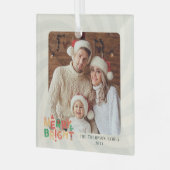 Leuke retro vrienden familie vakantie feest glas ornament (Voorkant links)