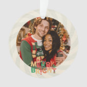 Leuke retro vrienden familie vakantie feest ornament (voorkant)