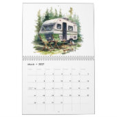 Leuke retro Waterverf stijl caravans Kalender (Mar 2027)
