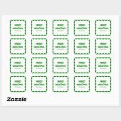 Leuke Retro Wavy Green Trendy Custom Chic Kerstmis Vierkante Sticker (Vel)