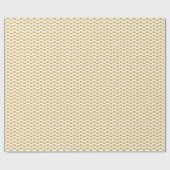 Leuke Retro Wavy Semi Circle Geel Cadeaupapier (Vlak)