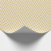 Leuke Retro Wavy Semi Circle Geel Cadeaupapier (Hoek)