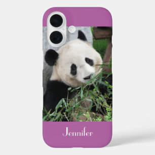 Leuke reuzenpanda, orchidee Paarse, naam, iPhone 16 Hoesje