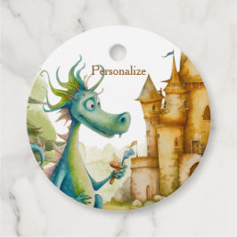 Leuke ridder drakenburcht verjaardagsfeestje Kinde Bedankjes Labels