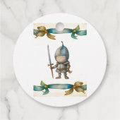 Leuke ridder drakenburcht verjaardagsfeestje Kinde Bedankjes Labels (Achterkant)