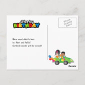 Leuke Rij Langs Verjaardagsparade Feestje Briefkaart (Achterkant)