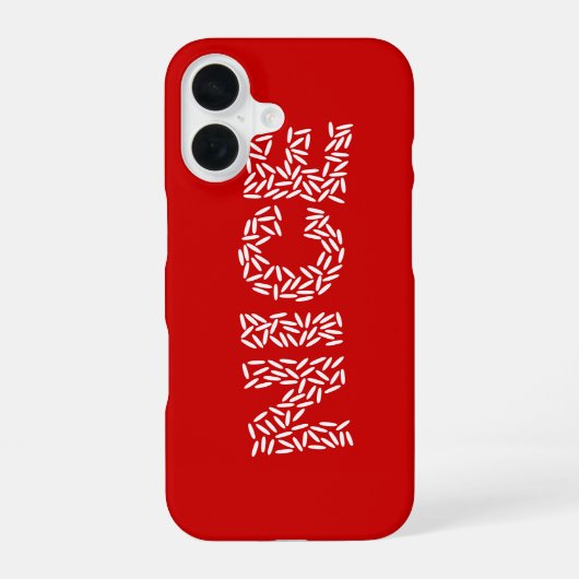 Leuke Rijst iPhone 16 Hoesje (Achterkant)