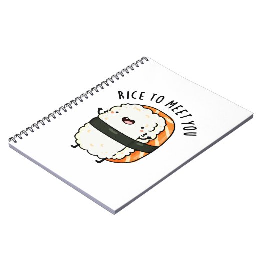 Leuke Rijst Om Je Te Ontmoeten Sushi Grap Notitieboek (Linkerzijde)