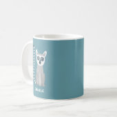 Leuke Ring Tailed Lemur Gepersonaliseerde naam Koffiemok (Voorkant links)