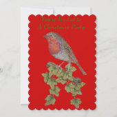 Leuke Robin neergestreken op Ivy op kerstfeest Kaart (Voorkant)