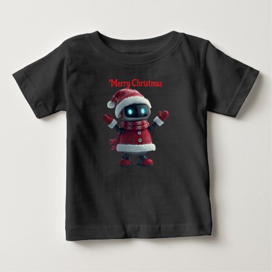 leuke robot kerst vakantie tech T-shirt (Voorkant)