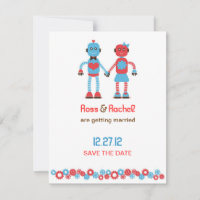 Leuke Robot Thema Bruiloft Save the Date
