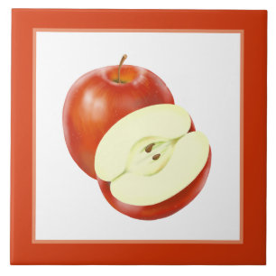 Leuke rode appel keuken decor tegeltje