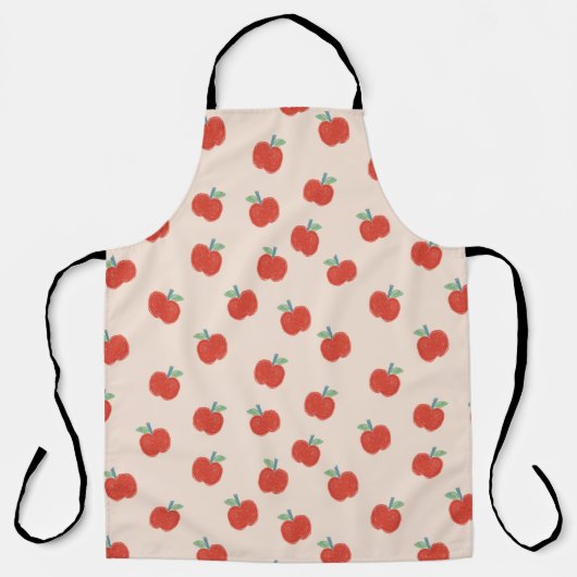 Leuke rode appels schort (Voorkant)