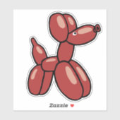 Leuke rode ballon hond dierlijk ontwerp sticker (Vel)