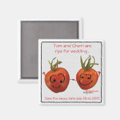 Leuke rode bruiloft tomaten Save the Date Magnets Magneet (Voorkant / Achterkant)