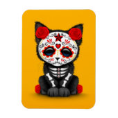 Leuke rode dag van de dode kitten kat, geel magneet (Verticaal)