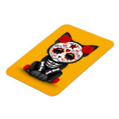 Leuke rode dag van de dode kitten kat, geel magneet (Linkerzijde)