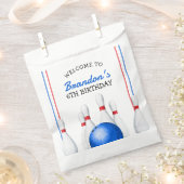 Leuke rode en blauwe Bowling Kids Verjaardag Bedankzakje (Geknipt)