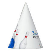 Leuke rode en blauwe Bowling Kids Verjaardag Feesthoedjes (Links)