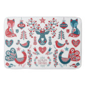 Leuke rode en marine kerst Scandinavische volkskun Badmat (Voorkant)