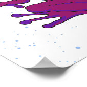 Leuke rode en paarse boomkikker poster (Hoek)