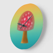 Leuke rode en witte paddenstoel kunst grote klok (Hoek)