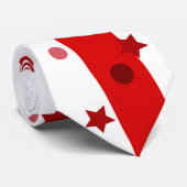 Leuke rode en witte streep en sterren stropdas (Opgerold)