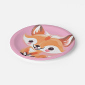 Leuke rode Fox Face safari Wild oerwoud Verjaardag Papieren Bordje (Gekanteld)