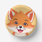 Leuke rode Fox Face safari Wild oerwoud Verjaardag Papieren Kommen (Voorkant)