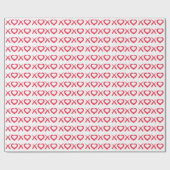 Leuke rode gestresste XOXO liefdeskusjes Cadeaupapier (Vlak)
