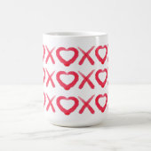 Leuke rode gestresste XOXO liefdeskusjes Koffiemok (Center)