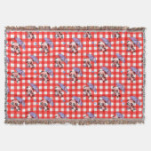 Leuke rode Gingham Check Deken (Voorkant)