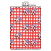 Leuke rode Gingham Check Heupfles (Achterkant)