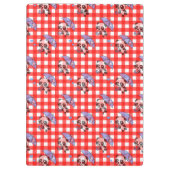 Leuke rode Gingham Check Klembord (Achterkant)