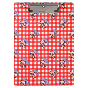 Leuke rode Gingham Check Klembord