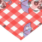 Leuke rode gingham ruit ontwerp tafelkleed (Gekanteld)