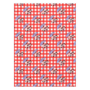 Leuke rode gingham ruit ontwerp tafelkleed