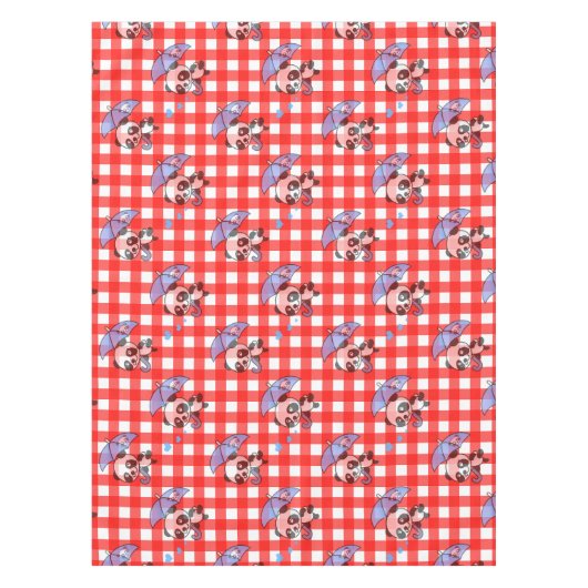 Leuke rode gingham ruit ontwerp tafelkleed (Voorkant)