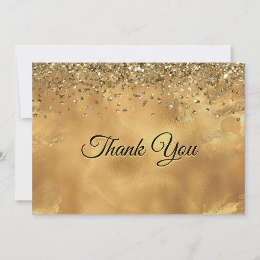 Leuke rode gouden monogram marmeren kunst bedankkaart (Voorkant)