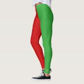 Leuke rode groene elf elfen kostuum kerstvakantie leggings (Links)
