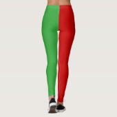 Leuke rode groene elf elfen kostuum kerstvakantie leggings (Achterkant)