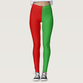 Leuke rode groene elf elfen kostuum kerstvakantie leggings