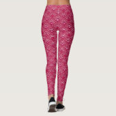 Leuke rode harten en bogen leggings (Achterkant)