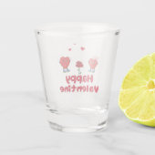 Leuke rode harten shot glas (Achterkant)