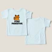 leuke rode kat duimpjes omhoog peuter T-shirt (Ontwerp Voorkant & Achterkant)