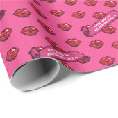 Leuke rode lippen met liefde op Valentijnsdag Cadeaupapier (Rol Hoek)